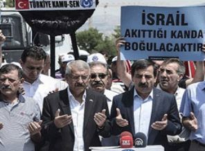 Türkiye Kamu-Sen İsrail'i protesto etti