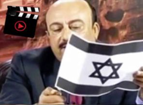 Canlı yayında İsrail bayrağını ateşe verdi