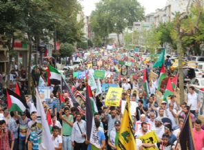 Fatih’te Kudüs Günü vesilesiyle Gazze’yle dayanışma eylemi