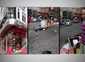 İsrail mallarını işyerinden aşağı attı