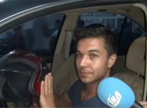 Otomobil sürücüsüne kasksızlık cezası