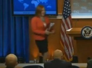 ABD sözcüsünün basın karşısındaki şok görüntüleri - Video