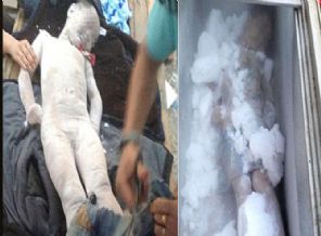 Ölen çocuklarını dondurucuda saklıyor