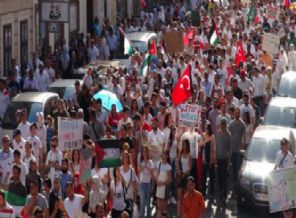 Belçika'da büyük İsrail protestosu