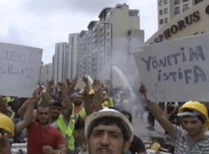 Halkalı karıştı! İşçiler yol kapattı