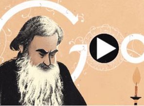 Google'dan Tolstoy'a özel doodle