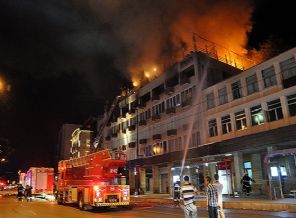 Bursa'da iş merkezinde yangın
