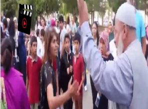 İmam Hatip protestocularını önüne katan amca