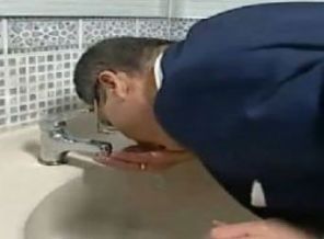 Gökçek canlı yayında musluktan su içti