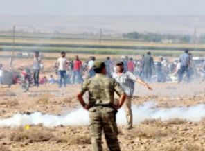 Suriye sınırında gazlı müdahale!