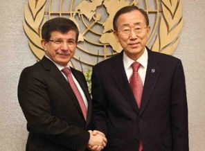 Davutoğlu Ban Ki-mun ile görüştü