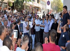 Maden işçilerinden bankalara protesto