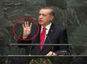 Erdoğan'dan BM'de Rabia işareti