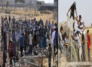 Sınır tellerini yıkıp Kobani'ye geçtiler