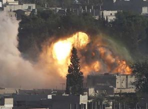 Kobani'ye 2 günde 6 bombardıman