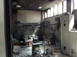 Hidroelektrik santralini ateşe verdiler