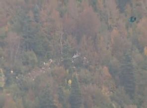 Askeri helikopterin enkazı ilk kez görüntülendi