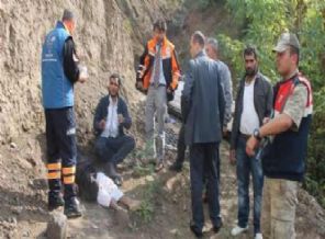 Suriyelilerin aracı şarampole devrildi