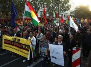 Avrupa'da Kobani yürüyüşleri