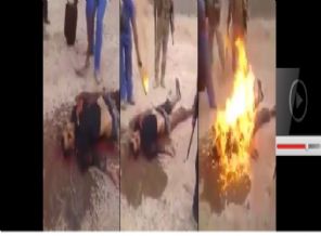 Irak askerleri Sünni cesedine işediler sonra da yaktılar! (Video)