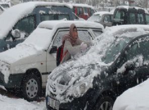 Konya'da kar sevinci