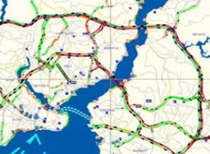 Kaza trafiği kilitledi