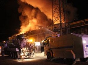 Bingöl’de fabrika yangınına TOMA desteği