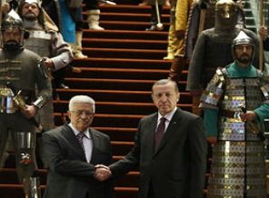 Cumhurbaşkanı Erdoğan Abbas'ı resmi törenle karşıladı