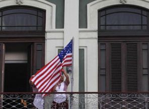 Küba'da ABD bayrağı