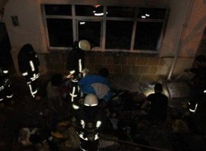 Kırşehir'de 6 katlı binada yangın