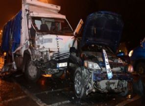 Freni patlayan kamyon dehşet saçtı!