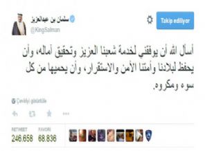 Kral'ın twiti rekor kırdı