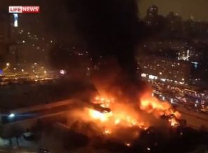 Moskova'da korkutan yangın