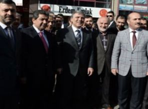 Gül'den esnaf ziyareti