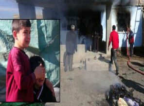 Evleri yanan çocukların gözyaşları