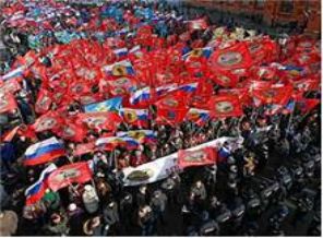 Moskova'da Ukrayna protestosu