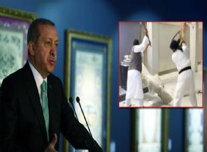 Erdoğan'dan Musul'da heykelleri yıkan IŞİD'e tepki