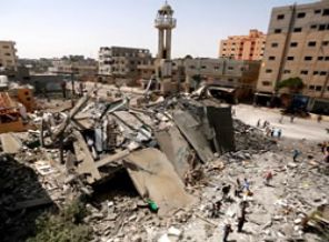 Enkaza dönen Gazze havadan böyle görüntülendi (Video)