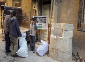 Doğu Guta'ya acil kış yardımları ulaştırıldı