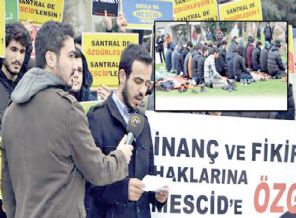 Öğrencilerden mescit eylemi