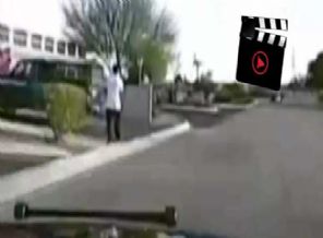 Suçluyu polis aracıyla çarparak yakaladı