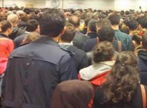 Marmaray'da sis izdihamı