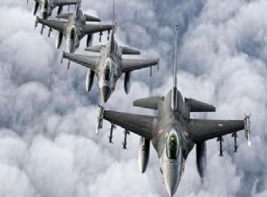 F-16 savaş uçakları Suriye sınırında